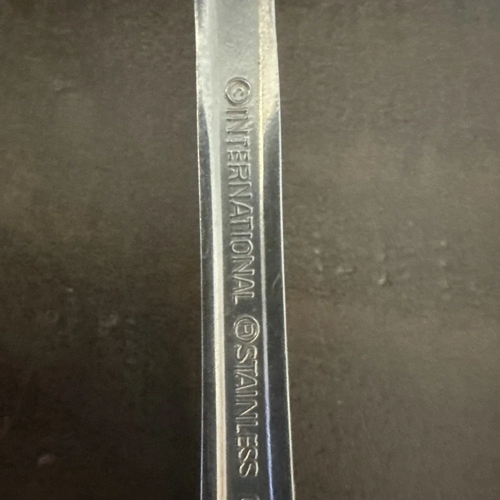 International Symmetry Stainless 6 Salad Forks Replacement Silverware Flatware
